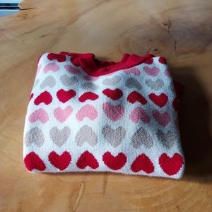 She and Sky Heart Sweater Red size M/L